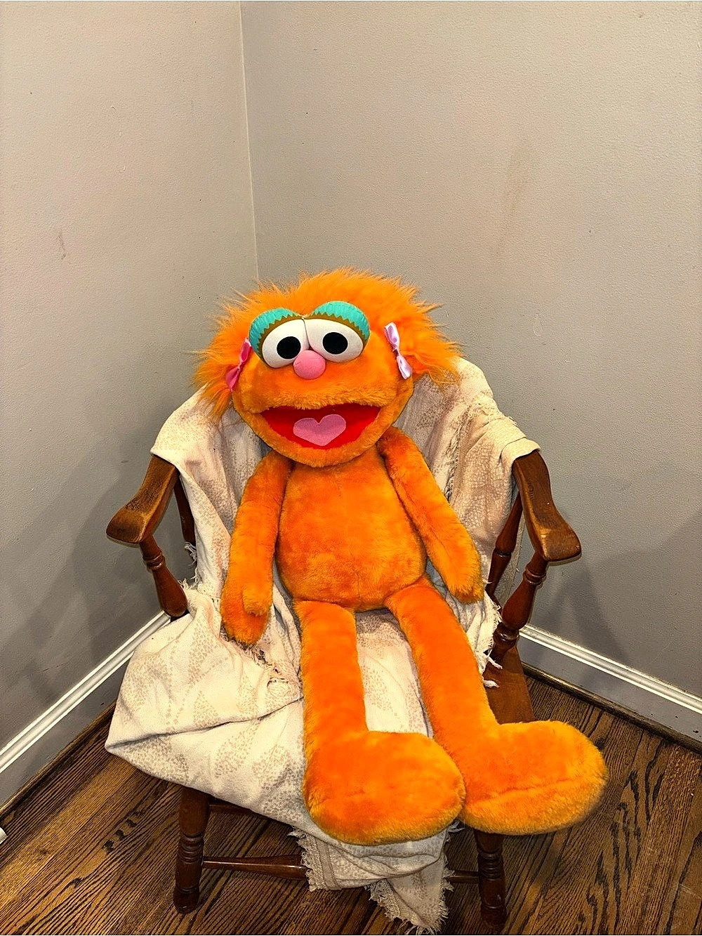Vintage Playskool Zoe Plush Stuffed Animal Orange